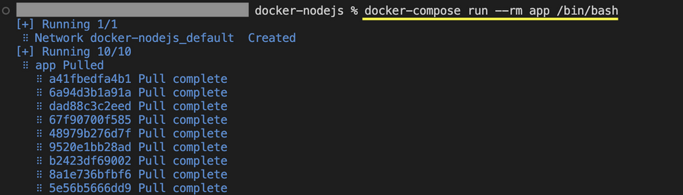 dockerを起動