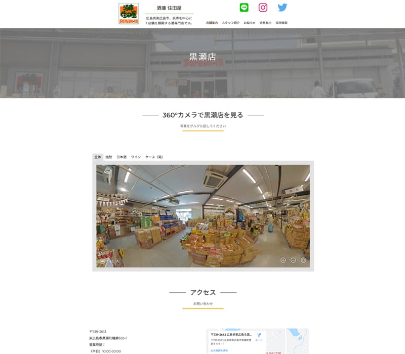 360度カメラで撮影した様子